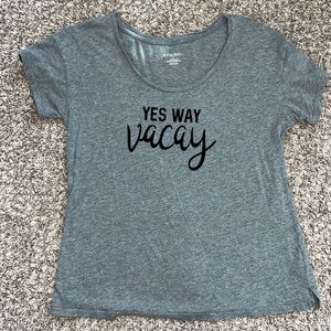 YES WAY VACAY Xhilaration Short Sleeve Top